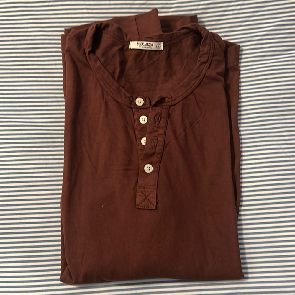 Buck Mason Long sleeve henley- perfect for spring